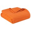 HomeRoots California King Burnt Orange Cotton Woven Geometric Blanket - 4 of 4