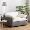 Oversized Chenille Armchair with Pillows,Wide and Deep Upholstered Lounge Chair,Modern Blocking Accent Chair for Living Room-Maison Boucle - 3 of 4