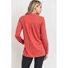 Hello Miz Women's Collared Button Up Long Sleeve Maternity Top - 3 of 4