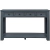 Wood Console Table,Long Sofa Table Entryway Table with 4 Drawers and Bottom Shelf for Hallway Living Room Couch Table - 2 of 4