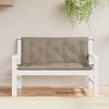 vidaXL Indoor/Outdoor Bench Cushions 2 pcs, Non-slip, Water-Repellent, Taupe 47.2"x19.7"x2.8" - 3 of 4