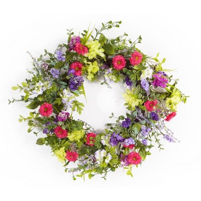 Melrose Mixed Floral Wreath 24"D