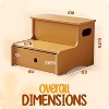 Kings Brand Furniture Wooden Toddler Step Stool for Kids with Storage for Bedroom, Bathroom, Kitchen - 2 of 4