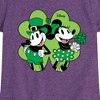 Girls' - Disney - Mickey Minnie Shamrock Fitted Short Sleeve Graphic T-Shirt - 2 of 4