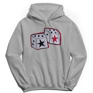 Rerun Island Men's Embroidery Dice Long Sleeve Graphic Cotton Sweatshirt Hoodie - 1 of 4
