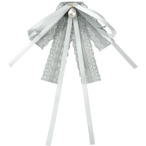 INSPIRE CHIC Women's Lace Pre-Tied Corsage Ribbon Bow Tie Brooches - 1 of 4