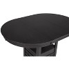 Sapphtopaz Modern Dining Table with 18" Leaf Extendable Tabletop Oval Table with Storage Base Wooden Dining Room Table for Kitchen,Living Room - 2 of 4