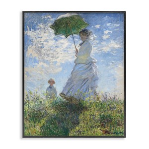 Stupell Industries Woman with a Parasol Classic Claude Monet Painting Black Framed Giclee Art - 1 of 4