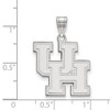 Black Bow Jewelry 10k White Gold Houston Cougars NCAA Large Pendant - 2 of 3