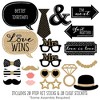 Big Dot of Happiness Mrs. and Mrs. - Gold - Lesbian Wedding Photo Booth Props Kit - 20 Count - 2 of 4