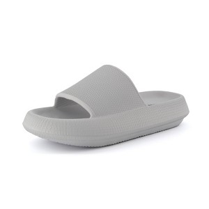 CUSHIONAIRE Feather Slides – Comfortable Cloud Cushion House Slippers for Women, Indoor Outdoor EVA Foam Foot Spa Shower Shoes, Non-Slip Arch Support - 1 of 4