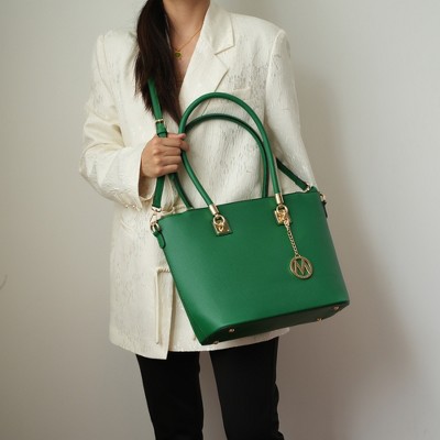 MKF Collection Vanessa Women's Fashion Tote & Wallet Set Handbag by Mia K - Green — фото 3