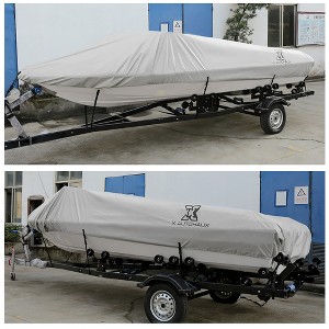 Unique Bargains 300D Polyester PU Boat Cover Waterproof For V-Hull Tri-Hull - 1 of 4