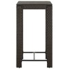 vidaXL 3 Piece Patio Bar Set with Cushions Poly Rattan Brown - 4 of 4