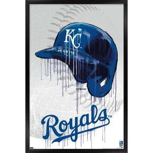 Trends International MLB Kansas City Royals - Drip Helmet 22 Framed Wall Poster Prints - 1 of 4