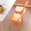 6/8 Pack All-Steel Folding Chairs with Backrest, Heavy Duty Metal Foldable Dining Chair Set of 4 Hold Up to 350 LBS, Orange Portable Chair for Office - 3 of 4