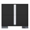 Contemporary 2-Drawer Nightstand with Mirrored Fronts and Durable MDF Build for Bedroom or Living Room Accent-Cuddlewood - 3 of 4