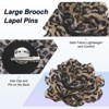 Unique Bargains Handmade Dainty Satin Fabric Big Peony Rose Flower Brooches Hair Clips 1 Pc - 2 of 4
