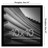 Americanflat 10x10 Picture Frame with Shatter-Resistant Glass - Streamline Collection - Thin Square Picture Frame for Tabletop and Wall Display, Black - 2 of 4