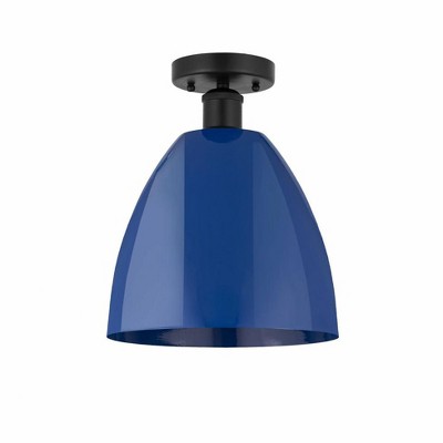 Plymouth Dome - 1 Light Semi-Flush Mount In Industrial Style-12.88 Inches Tall and 9 Inches Wide