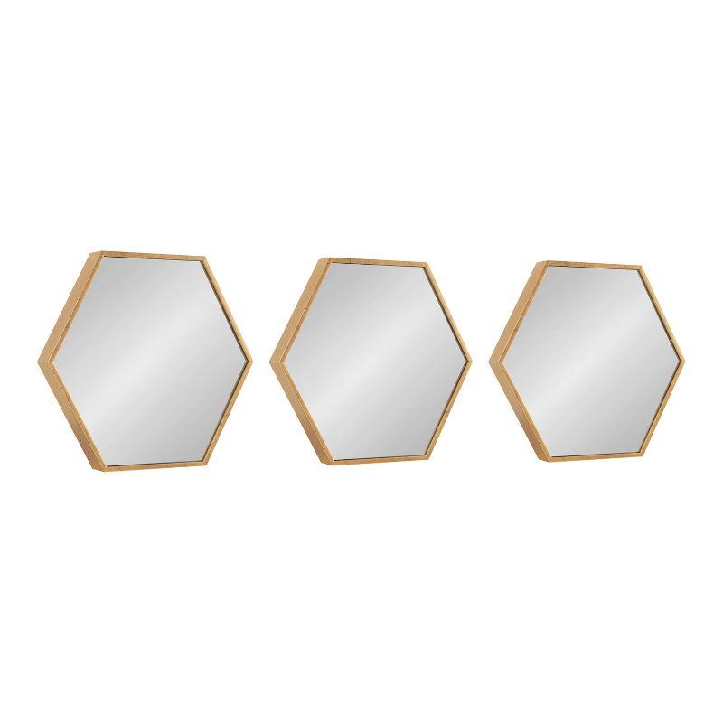 3pc 14&#34; x 16&#34; Rhodes Wall Mirror Set Gold - Kate &#38; Laurel All Things Decor, 1 of 8