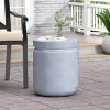 Maggift Patio End Table, Decorative Unique Design Coffee Table for Drinks, Plants and Accessories, Blue, 15.5"*15.5"*18.5" - 3 of 4