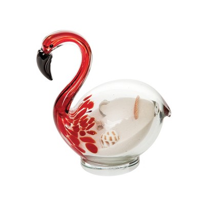 Beachcombers Glass Flamingo Figurine