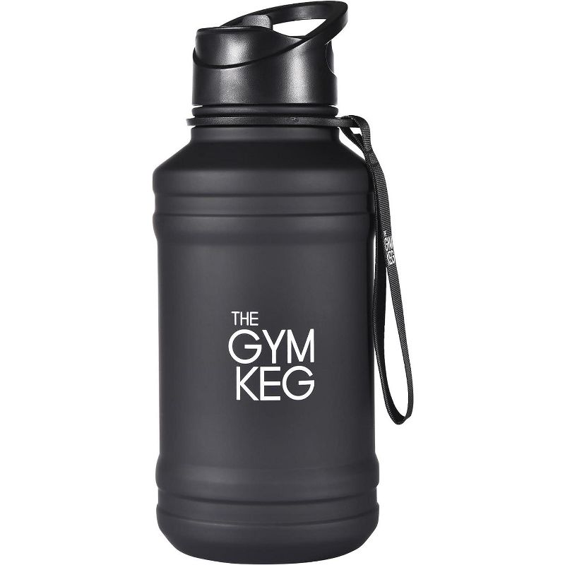 THE GYM KEG 1.3L Stainless Steel Bottle with Leak Proof and Insulated Beverage Container, 1 pack, Black, 1 of 4