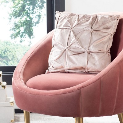 Blush Square Wrinkled Decorative Throw Pillow