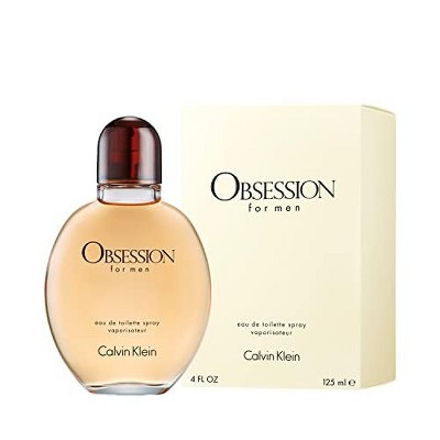 Calvin Klein Obsession for Men Eau de Toilette Spray 4.2 oz – Intense Masculine Cologne with Amber, Mandarin, Lavender & Musk, Timeless Classic Scent