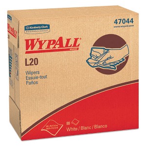 WypAll L20 Towels, POP-UP Box, 4-Ply, 9.1 x 16.8, Unscented, White, 88 / Box, 10 Boxes / Carton - 1 of 4