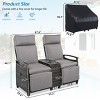 Patio Recliner Chair,Adjustable Backrest Patio Reclining Lounge Chairs With Built-In Storage Table,Recliner Chair Patio Furniture-Cuddlewood - 4 of 4