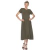 Women's Short Sleeve Asymmetrical Waist Maxi Dress - White Mark - 2 of 4