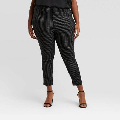 plus size striped pants