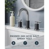 Mixxidea Bathroom Faucet 3 Hole, 8" Black&Brushed Nickel - 2 of 3