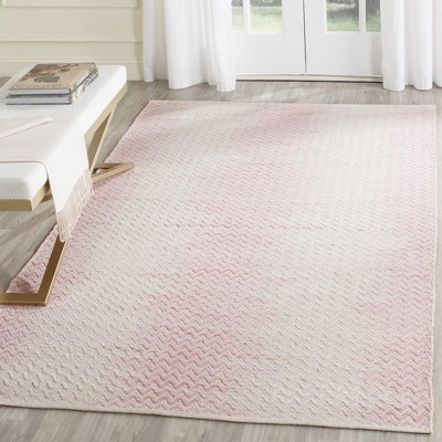 Ivory Rectangular Flat Woven Wool Rug, 4' x 6'