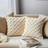 REGALWOVEN Fade-Resistant Soft Decorative Solid 3D Weaving Throw Pillow Covers 2 Pcs - 2 of 4