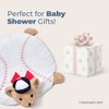 Bearington Baby Lil' Slugger Baseball Tummy Time Mat, 30x30in Baby Playmat, Soft Plush Baseball Bear Blanket, Baseball Baby Decor - 4 of 4