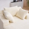 TinyHomie Oversized Chaise Longue Chair Indoor, Modern Upholstered Corduroy Deep Seat Sofa Bed with Throw Pillows and Armrests - 4 of 4