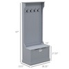 NicBex 38 inch Hall Tree for Hallway,Modern Coat Racks with Hooks and Shoe Storage,Entryway Furniture for Hallway,Living Room,Bedroom - 3 of 4