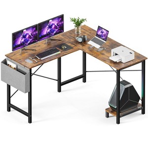 JIONJOY 50  Wide Reversible L-Shape Desk with Storage Bag - 1 of 4