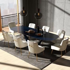 SEYNAR Modern Glam Velvet Dining Chair Set of 8 for Dining Room, Tufted Vanity Chair for  Living Room - 1 of 4