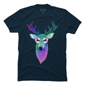 Men's Design By Humans Disco Stag By iamkeelin T-Shirt - 1 of 4