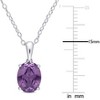 EVERLY JEWELRY | Sterling Silver Pendant with Gemstone and Created Gemstone – Multiple Stone Options - 3 of 4