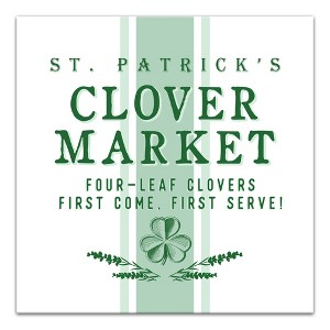 Creative Products St. Patrick's Clover Market 20 x 20 Canvas Wall Art - 1 of 4