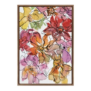 Kate and Laurel Sylvie Delight Framed Canvas by Janet Meinke-Lau, 23x33, Gold - 1 of 4