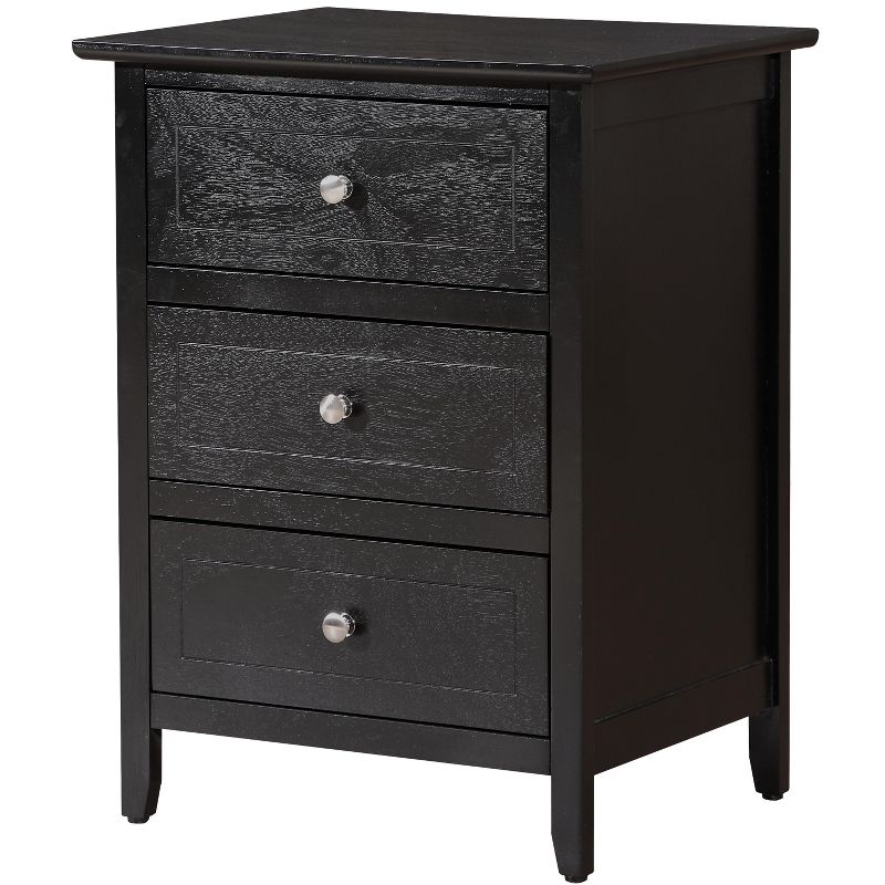 Passion Furniture Daniel 3-Drawer Nightstand (25 in. H x 19 in. W x 15 in. D), 2 of 6