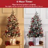 3 Ft Pre-Lit Christmas Tree, Artificial Christmas Trees with Base, Xmas Trees with 78 LED Lights, Battery Operated and Timer Function - 4 of 4