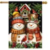 Briarwood Lane Winter House Flag 40x28 For Outdoor Snowman Pair For Winter House Flag - 2 of 4