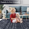 Bohemian Geometric Pattern Rug, Living Room Area Soft Rug, Foldable Machine Washable Rug, Low Pile Non-Slip Non-Linting, Rug, Bedroom, Home Office - 4 of 4